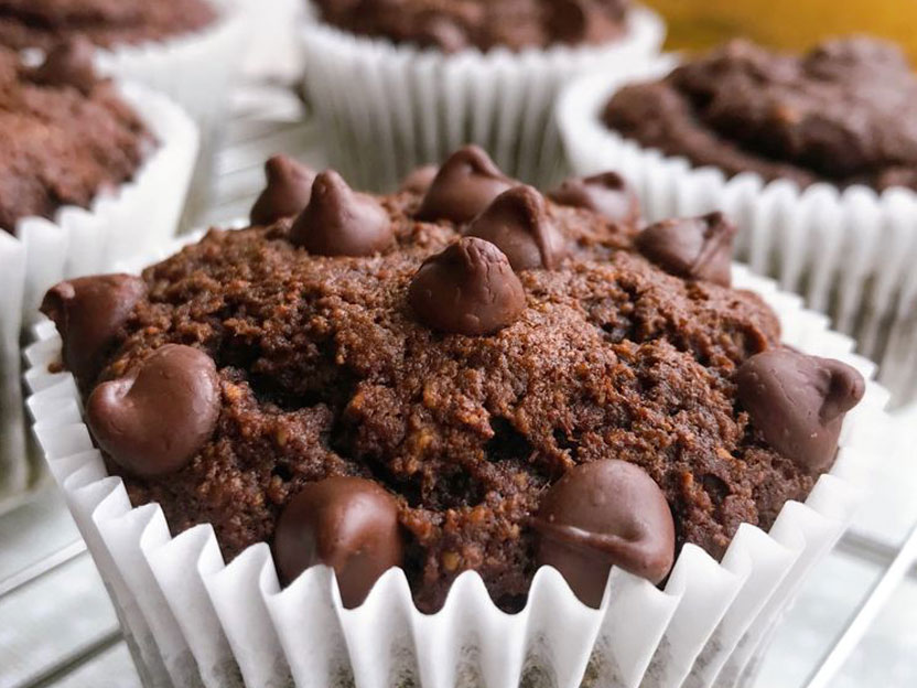 Vegan chocolate muffin