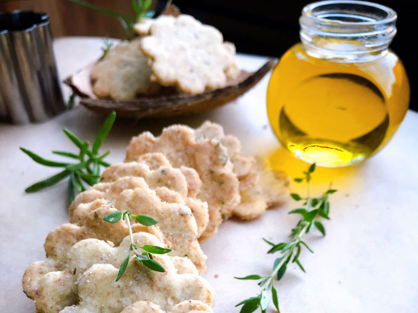 Homemade vegan crackers