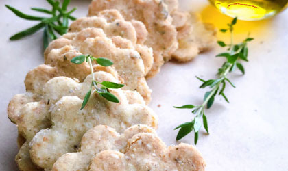 Homemade vegan crackers