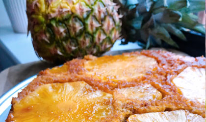 Caramelized pineapple cake